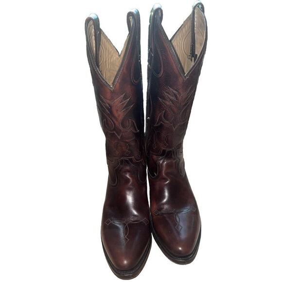 Sheplers Hand Crafted And Styled By Morgan And Miller Cowboy Boots Vintage 8 D - Picture 1 of 9